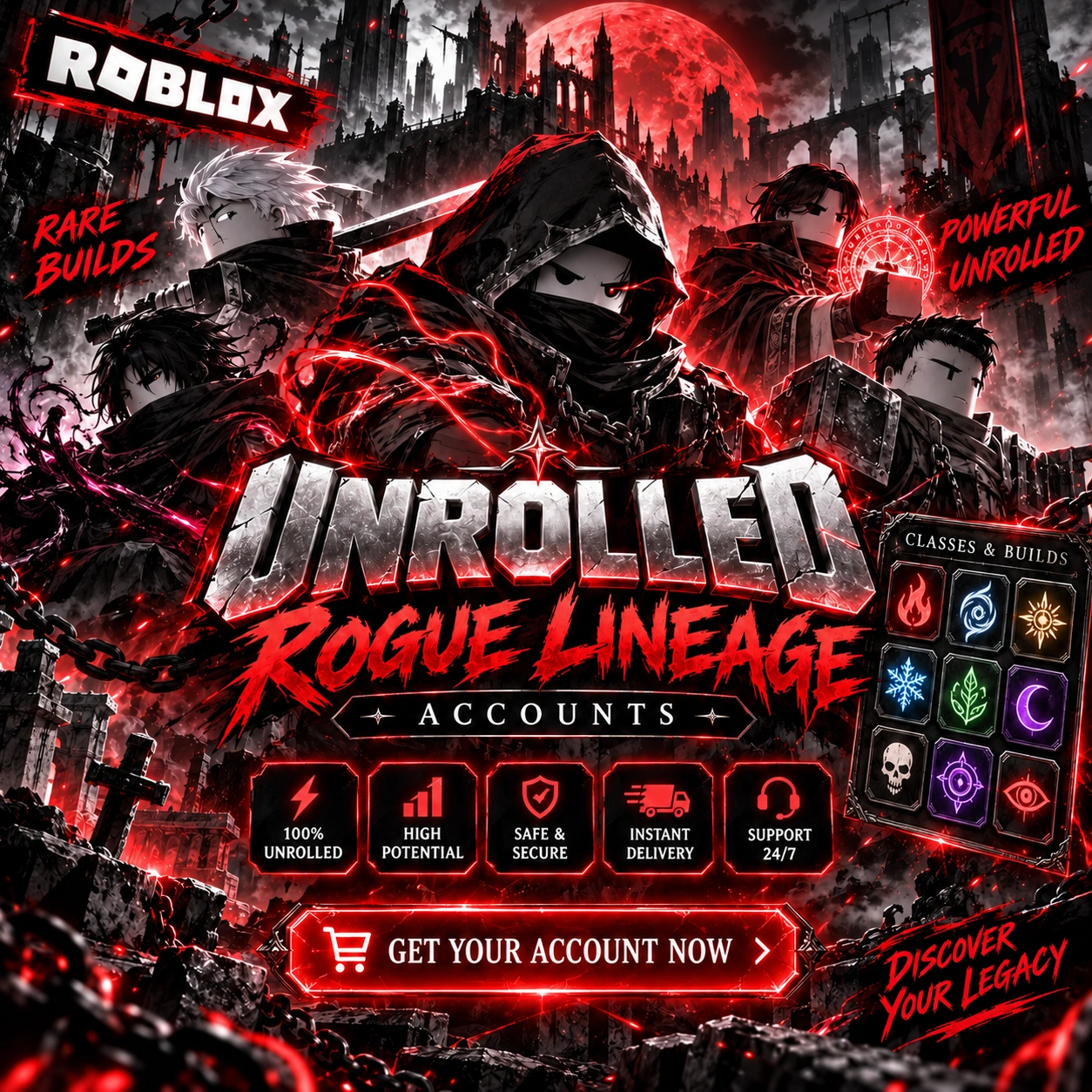 Roblox Rogue Lineage Account [Unrolled]